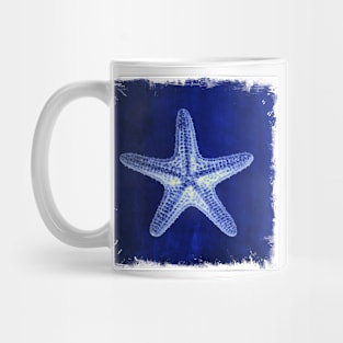 coastal seaside ocean navy blue beach chic starfish Mug